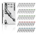 Wormhole Tattoo 50Pcs Tattoo Needles Long Taper Assorted Disposable Tattoo Cartridge Needles Mixed 5RL 7RL 9RL 5RS 7RS 9RS 15M1 21M1 15RM 21RM Round Liner Shader Magnum Round Magnum