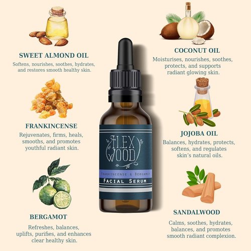 Frankincense & Bergamot Gift Set - Natural Face Cream & Serum for Men & Women | Vegan, Moisturizing, Anti-Aging
