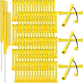 WILLBOND Hair Perm Rods - 96 Pcs Heatless Curlers with 2 Steel Pintail Combs | 0.28 Inch, Yellow