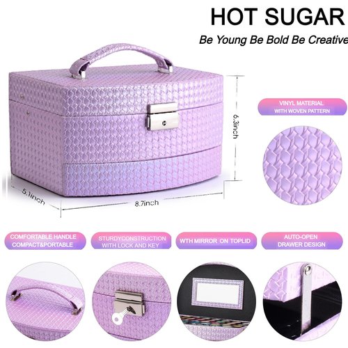 Hot Sugar Girls Makeup Kit for Birthday Gift, All in One Makeup Set for Women Full Kit, Christmas Beauty Set for Teens 10 12 13 16 Includes Real Cosmetics (Purple)