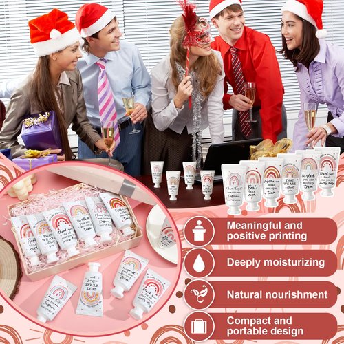 Sacubee 12 Pack Employee Appreciation Team Gifts Bulk Travel Size Hand Cream Inspirational Thank You Gifts Small Hand Lotions for Women Mothers Day Crna Nurse Teacher Employees Coworkers Staff