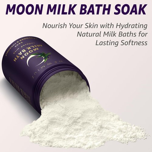 Cleansing Sage Moon Milk Bath Soak - Lavender Chamomile - Moisturize & Soften Skin Spiritual Stress Relief Gifts for Women Destress Luxury Spa Bath Salt Powder Birthday Perfect Stocking Stuffers