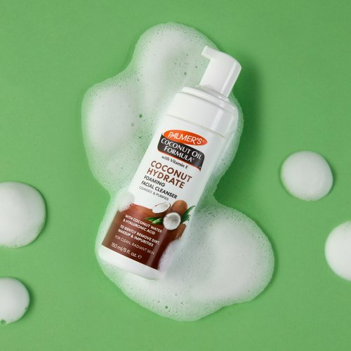 Palmer's Coconut Oil Formula Coconut Hydrate Foaming Facial Cleanser, 5 Fl Oz, Face Wash with coconut water, Hyaluronic Acid & Vitamin E, Gentle Cleansing, Purifying & Moisturizing Skin Care