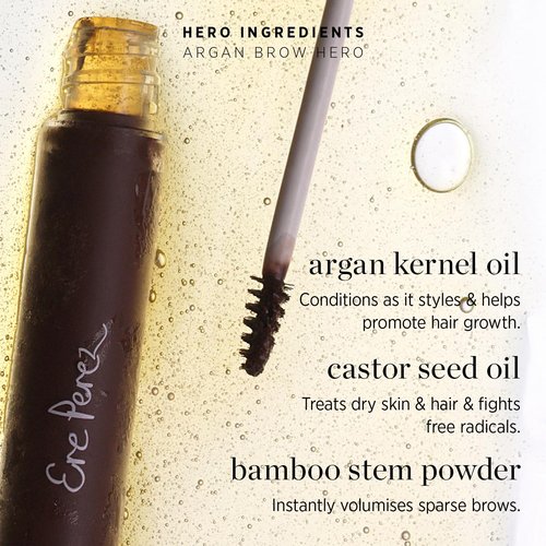 Ere Perez - Natural Argan Brow Hero | Tinted, Versatile, Conditioning | Omegas 3+6, Vitamin E, Castor Oil | Vegan, Cruelty-Free, Clean Beauty (Perfect, 0.12 oz | 3.5 ml)
