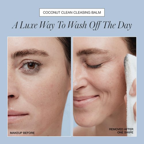 RMS Beauty Coconut Clean Cleansing Balm – Hydrating Balm-to-Oil Makeup Remover – Organic Coconut Oil & Kakadu Plum – Kind to Biome Certified – Gentle & Nourishing – 2.8 oz