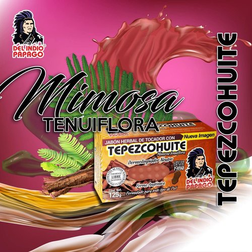 Del Indio Papago Neutral Soap with Tepezcohuite 125g 5 Pack - Regenerative and Antioxidant Properties - All Skin Types