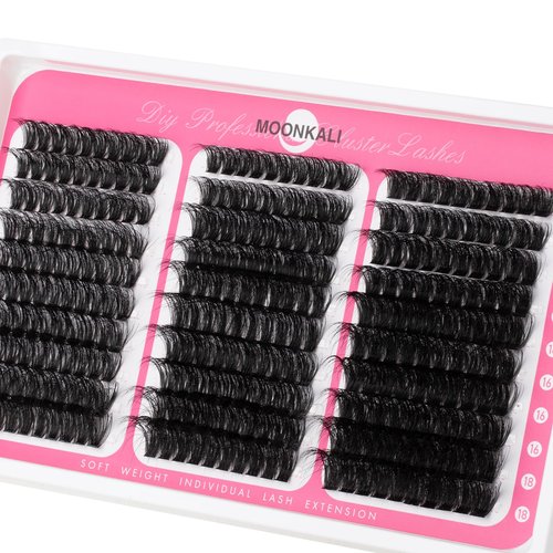 Lash Clusters 60D 80D 100D Mix Individual Lashes Clusters Luxury Versatile 3D Full Eyelash Clusters 12-18MM Thick Volume Cluster Eyelash Extensions Waterproof D Curly DIY Fake Mink Eyelashes Extension