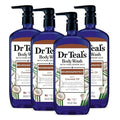 Dr Teal's Body Wash - Pure Epsom Salt & Coconut Oil for Relaxation | 24 fl oz (Pack of 4)