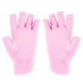 SUNUV UV Gloves for Gel Manicures, Professional UPF 50+ Anti UV Gloves for Gel Nail Lamp, Nail Techs Pink