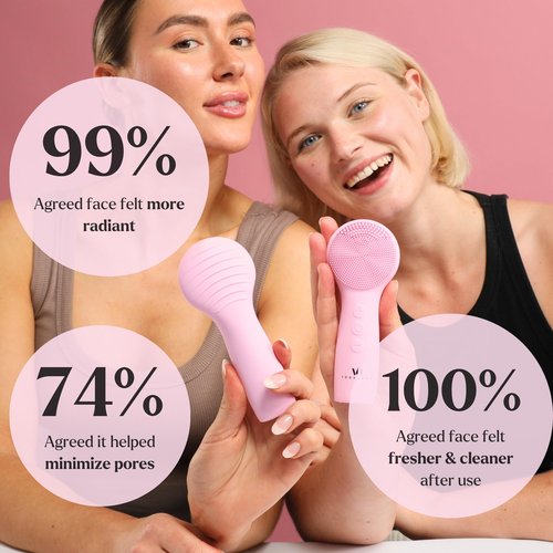 Facial Cleansing Brush - for Deep Cleansing, Gentle Exfoliating and Massaging - Waterproof and Rechargeable Face Cleanser Brush - Silicone Sonic Vibration Face Scrub Brush - Electric Face Washer