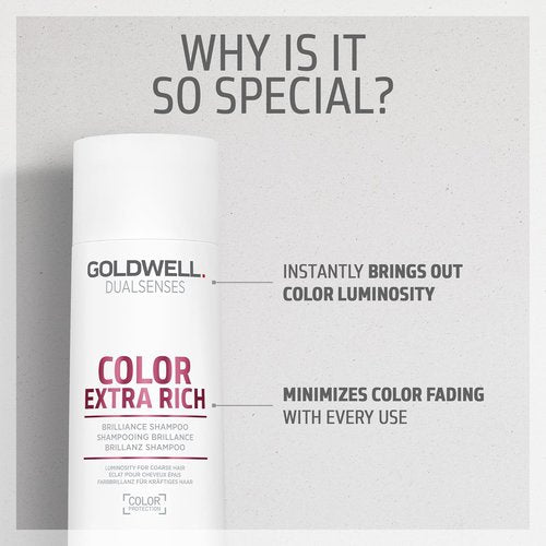Goldwell Dualsenses Color Shampoo - Extra Rich Brilliance for Vibrant Hair | 10.1 Fl Oz