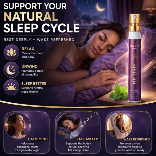 Oral Sleep Spray - Natural Sleep Supplement with Melatonin & Herbal Extracts | Spearmint Flavor, 15ML