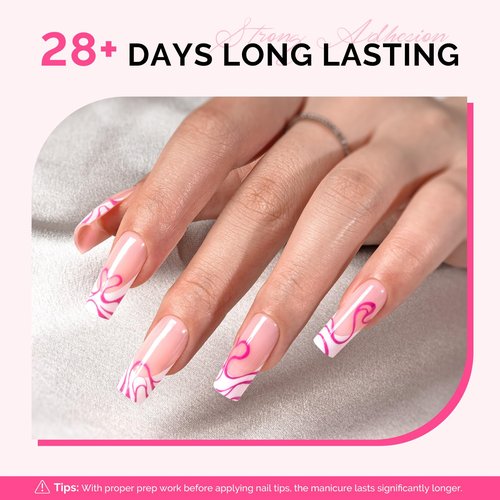 MelodySusie Super Strong Nail Glue, Semi Solid Nail Glue Press On Nails, Quick Drying, No UV Lamp Needed, Long Lasting, Nail Glues DIY Home Salon Manicure 15ml