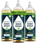 Puracy Natural Dish Soap - Skin-Softening Plant-Based Formula | Organic Lemongrass, 16 fl oz, 3 Pack