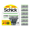 Schick Hydro Sensitive Razor Refills, 6ct | 5 Blade Razor for Men, Shaving Blades, 6 Refills