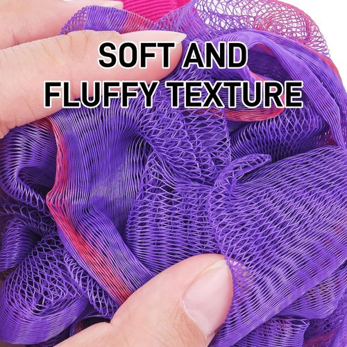 20 Pack Mini Shower Loofah Bath Sponge 20G, Soft Travel Size Nylon Mesh Puff for Body Wash, Loofah Shower Exfoliating Scrubber Pouf for Women and Men, Full Cleanse, Beauty Bathing Accessories