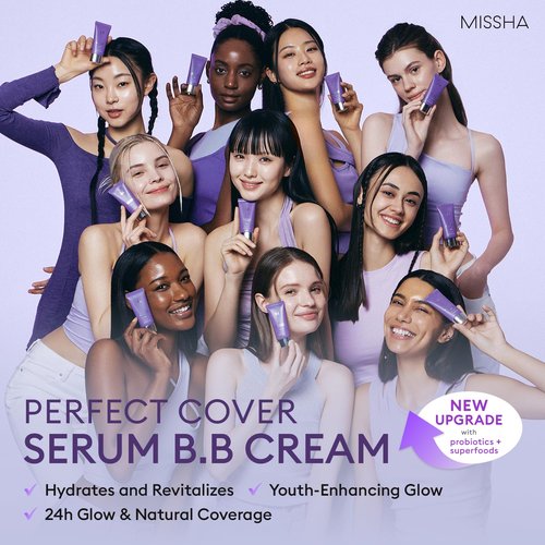 MISSHA M Perfect Cover Serum BB Cream - Light Fair No. 13 | Tinted Moisturizer & Skin Care Foundation, 1.18 Fl Oz