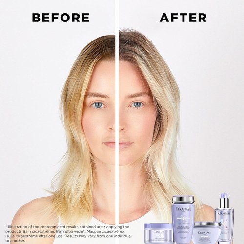 Kerastase Blond Absolu Ultra-Violet Purple Shampoo & Conditioner Set - Hydrates & Neutralizes Brassiness for Lightened Hair