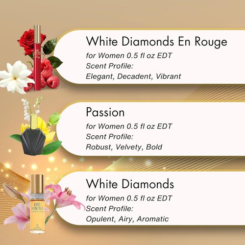 Elizabeth Taylor Fragrance Collection - Eau de Toilette 3-Piece Set for Women | White Diamonds & More