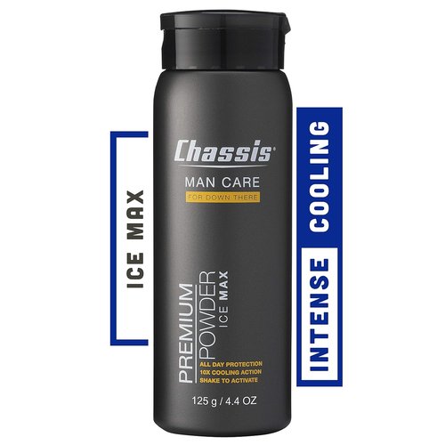 Chassis Ice Max Premium Body Powder - Natural Deodorant with 10X Cooling Sensation | Anti-Chafing Formula