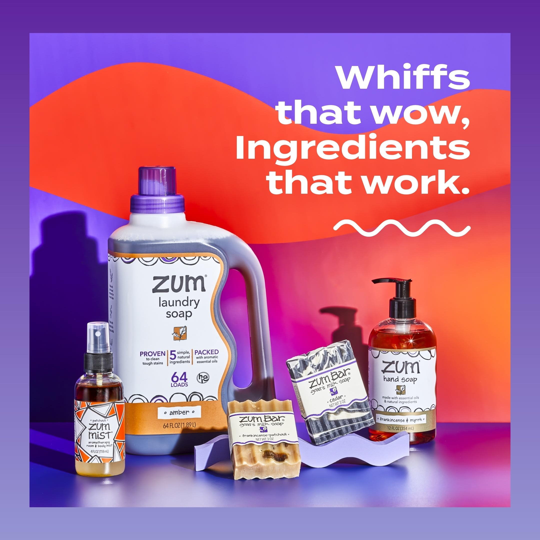 Zum Indigo Wild Hand Soap - Natural Liquid Hand Soap - for Bathroom & Kitchen - Sea Salt Scent - 12 oz (4 Pack)