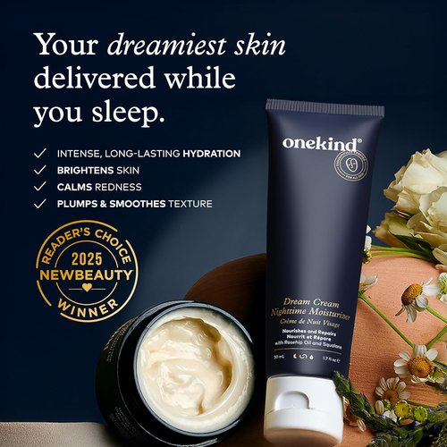 Onekind Night Moisturizer - Hydrating Dream Cream for Anti-Aging with Squalane & Rosehip | 1.7 oz
