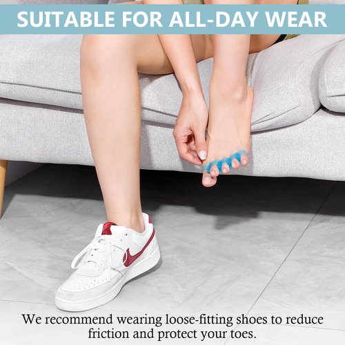sundpik Toe Separators for Women and Men, Gel Toe Spacers for Pedicure and Foot Alignment, Comfortable Foot Care for Bunions and Overlapping Toes