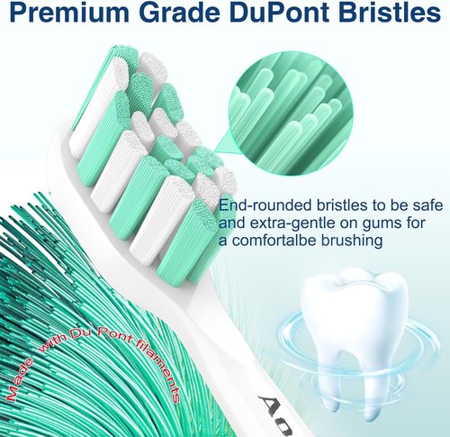 Aoremon Replacement Brush Heads - Compatible with Philips Sonicare C2/C1 - 10 Pack for Superior Cleaning