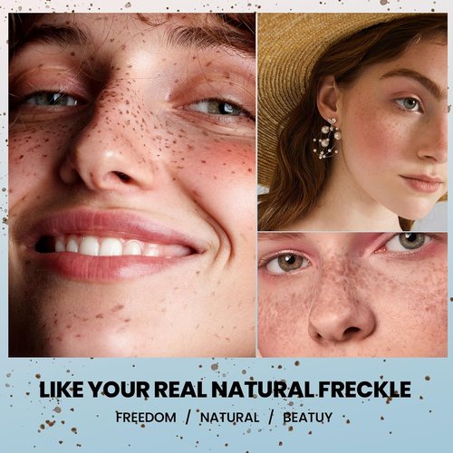 Skiennix 2-in-1 Microblading Freckle Pen & Stamp - Waterproof, Natural-Looking Freckles, Lasts 24 Hours