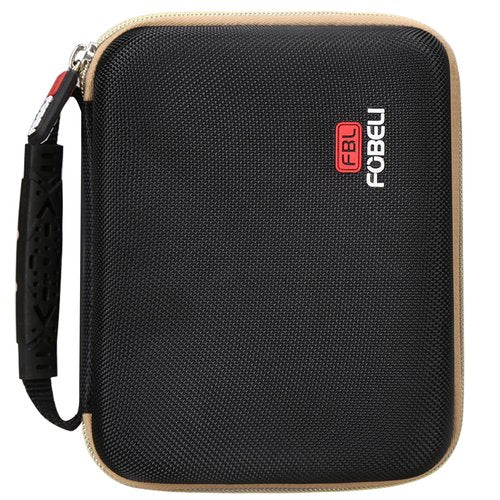 FBLFOBELI EVA Hard Storage Case for Ufree/for Brightup FK-8788T/ for Wahl 9916-817V Electric Razor Foil Shavers for Men, Hair Beard Trimmer Grooming Shaving Kit Storage Holder (Black+Gold Zipper)