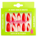 PaintLab Press On Nails Kit for Women – Scarlet Swirl Almond Fake Nails, 30 Nails in 15 Sizes with Glue, Reusable Salon Quality Press On Nails