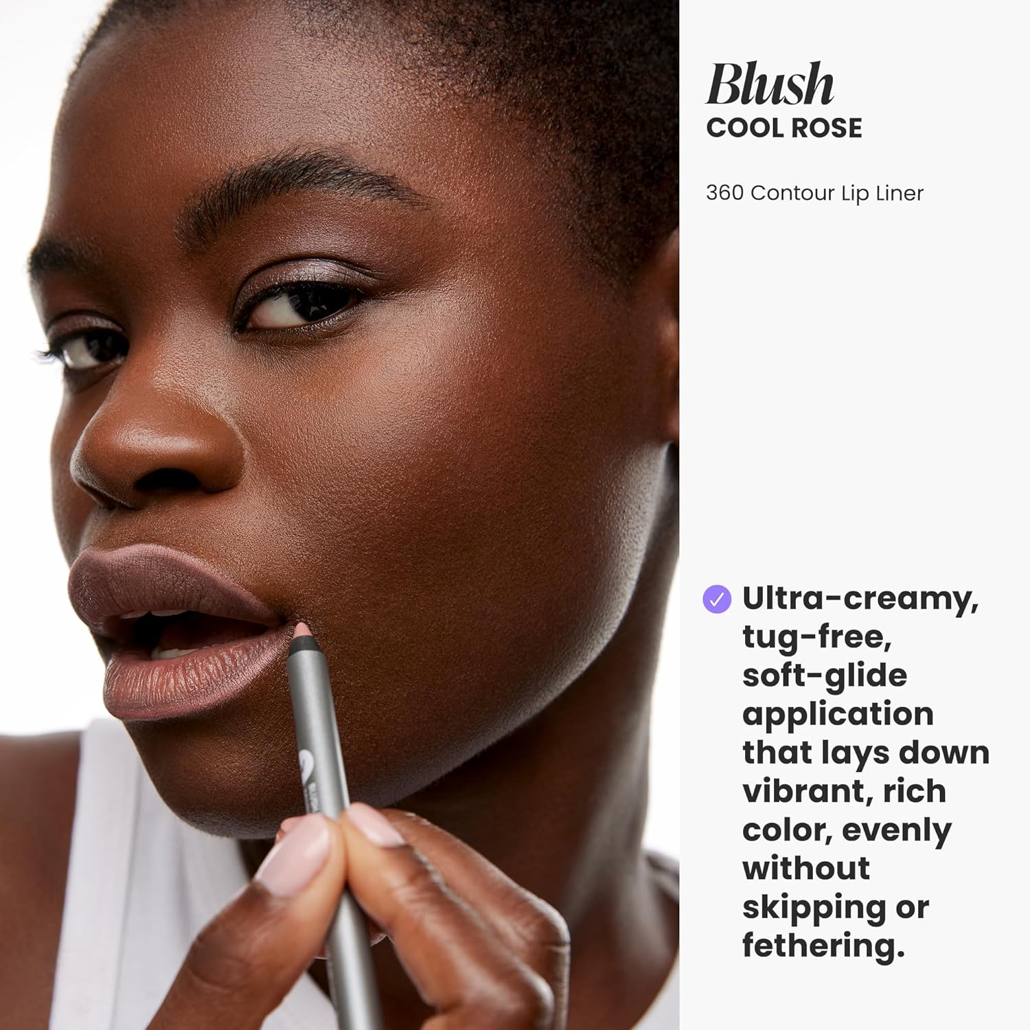 Wonderskin Lipliner Pencil - Long-Lasting Waterproof Nude Lip Liner for Perfect Contour (Blush)