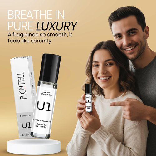 PICNTELL U Series Impression Perfume Oil Roll-On – Unisex Travel-Friendly Fragrance Based on Iconic Luxury Scents, Long-Lasting Perfume for Men & Women (1 - Pack, U1)