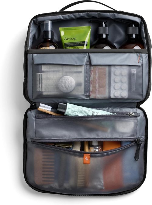 Bellroy Hanging Toiletry Kit Plus - 8 Liter Travel Bag for Easy Organization | Black
