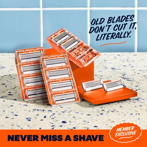 Dollar Shave Club | The Member Exclusive Shave Set | 4 Swift Rinse Refill Cartridges, 1 Handle (Black), 1 Shave Butter 3 ounce, 1 Razor Cover, Razors for Men