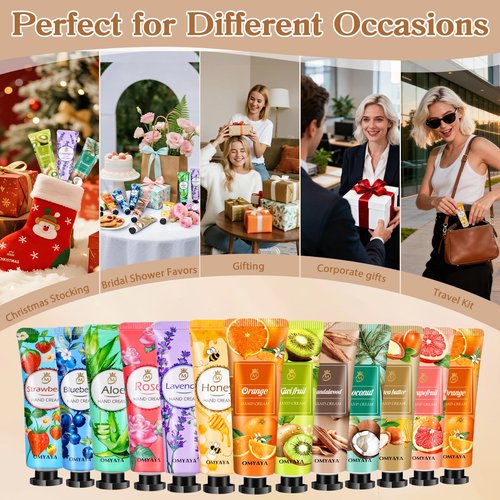 96 Pack Mini Hand Lotion Bulk, Hand Lotion Travel Size, Hand Cream Bulk Gifts for Women, Party Favors, Thank You Gifts, Teacher Appreciation, Bridesmaid Gift, Nurses Gifts,Christmas Stocking Stuffers
