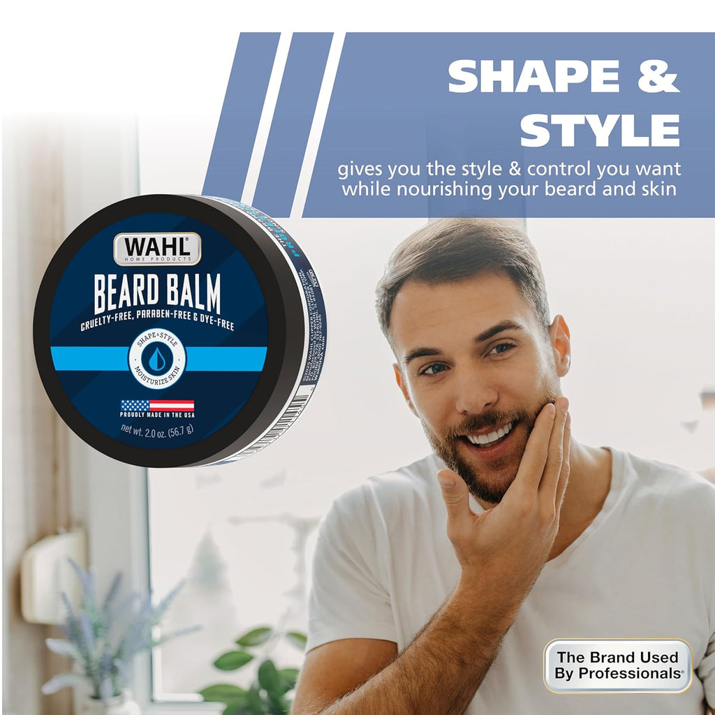 Wahl Beard Balm for Men - All-Day Control Leave-In Conditioner with Shea Butter & Aloe - Model 3028690