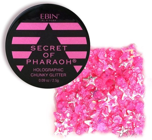 Secret of Pharaoh Holographic Glitter Gel - Pink Passion | Versatile Face, Body & Hair Makeup for Festivals