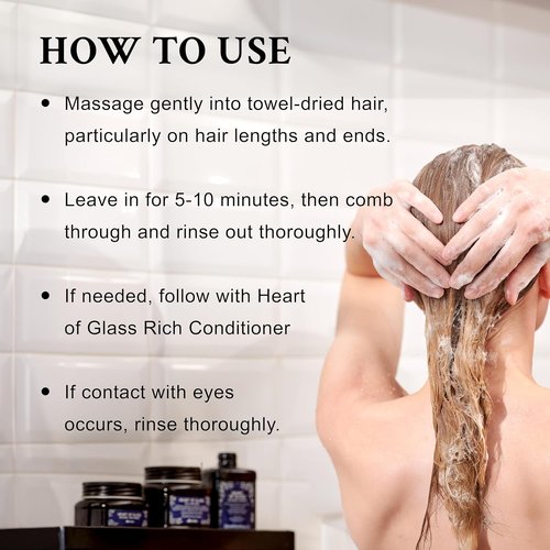 Davines Heart of Glass Intense Treatment - Deep Repair Mask for Blonde Hair, 5.07 oz