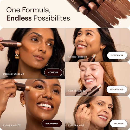 Live Tinted HUESTICK Complexion Stick - Medium-to-Full Buildable Coverage - Soft Matte Finish - Multitasking Makeup Stick - Lightweight, Creamy Formula - Shade 06
