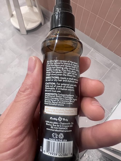 Skiennix Hair Styling Elixir - Marrakesh Oil Therapy with Argan & Hemp Oil - 8 oz XXL Professional