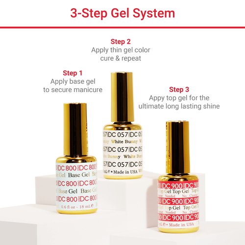DND DC Gel Polish Set, Purple Collection, UV/LED Gel Polish and Air Dry Nail Lacquer, Matching Chip-Free Polish Duo, 118 Unicorn Lovely, 0.5 Fl Oz
