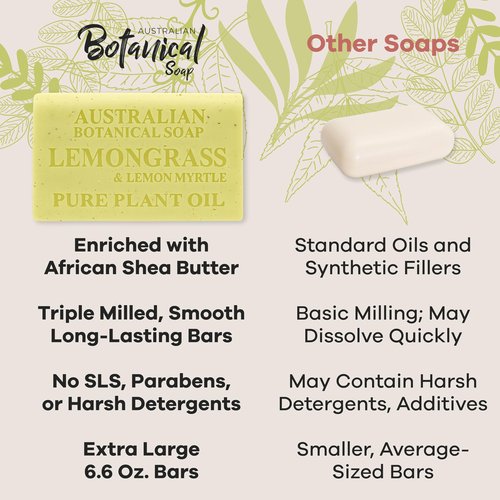 Australian Botanical Soap 16-Bar Set, Goats Milk & Soya Bean 8-Pack + Variety 8-Pack,| 6.6 OZ Triple-Milled Soap Bars with Organic Shea Butter & Sustainable Plant Oils