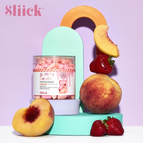 Sliick Hard Wax Beads for Hair Removal, Gummy Bears – Stripless Wax Beads for Face, Body & Sensitive Skin, 8 oz