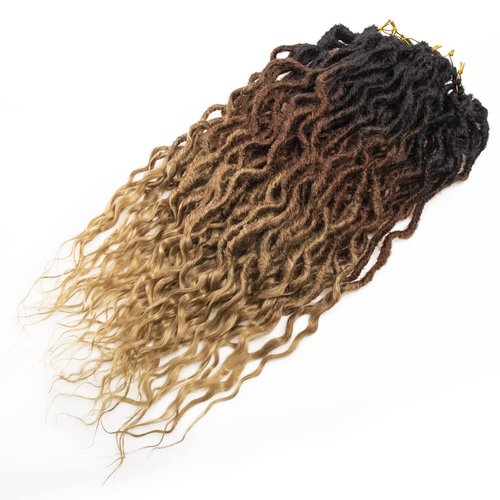 8Packs Faux Locs Crochet Hair 24Inch Crochet Locs, Soft Locs With Curly Ends Boho Faux Locs Crochet Braids(OT30/27, 24Pack of 8))