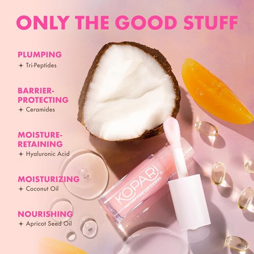 Kopari Tri-Peptide Lip Cloud - Hydrating Lip Treatment with Ceramides & Hyaluronic Acid for Soft, Plump Lips