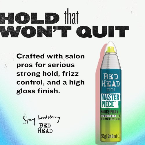TIGI Bed Head Masterpiece Extra Hold Hair Spray - Frizz Control for Shiny, Glossy Hair | 10.3 oz