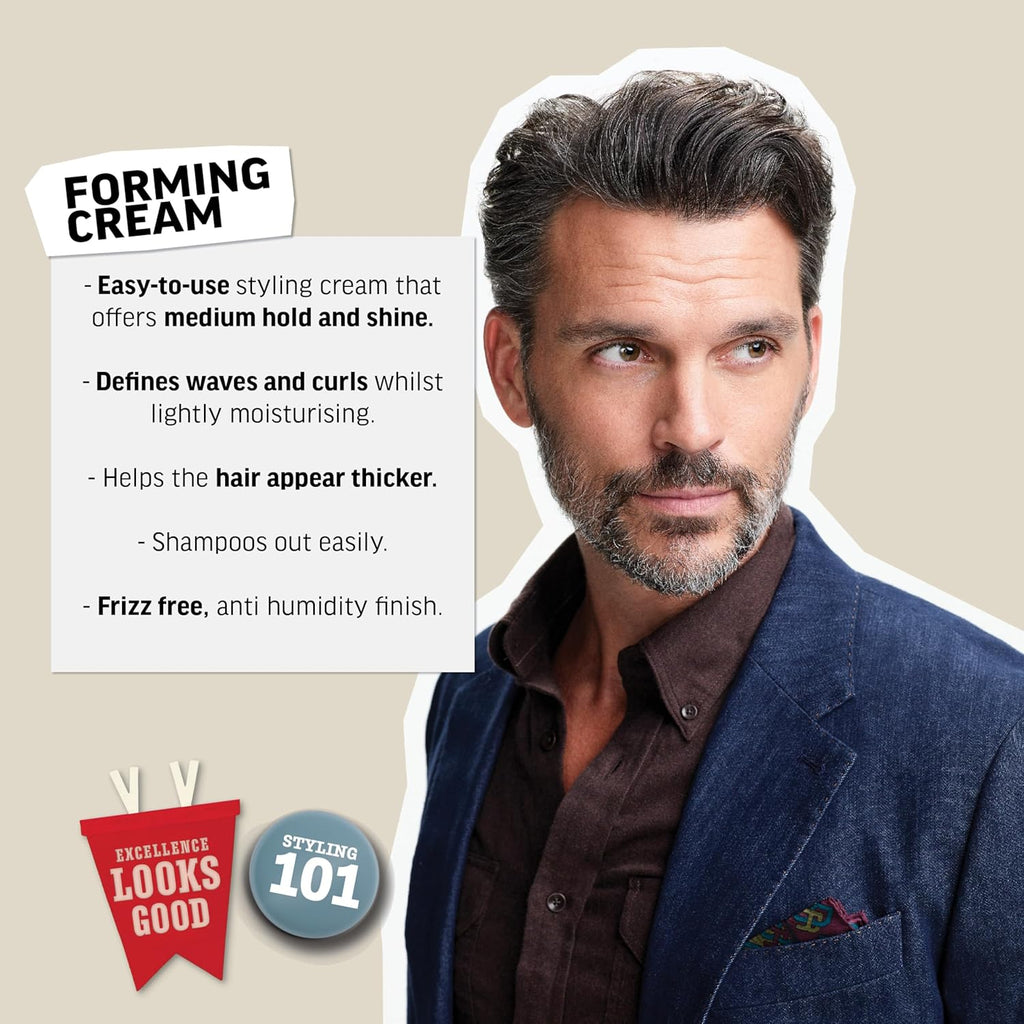 American Crew Hair Forming Cream - Medium Hold & Shine for Men | 3 oz Styling Solution