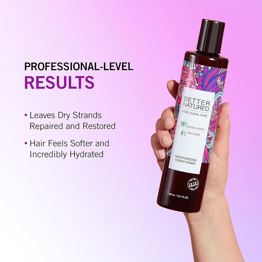 Better Natured Moisturizing Shampoo & Conditioner - Restore Softness & Shine for Dry Hair | Vegan, Paraben-Free