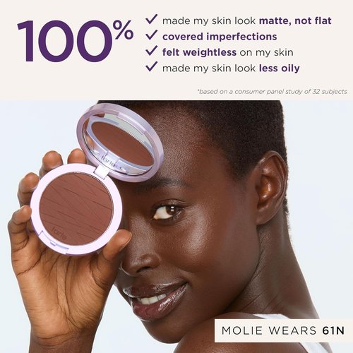 Tarte Face Tape Pressed Powder - Medium-Coverage Waterproof Formula with Hyaluronic Acid & Peptides | Lightweight, Vegan, Cruelty-Free